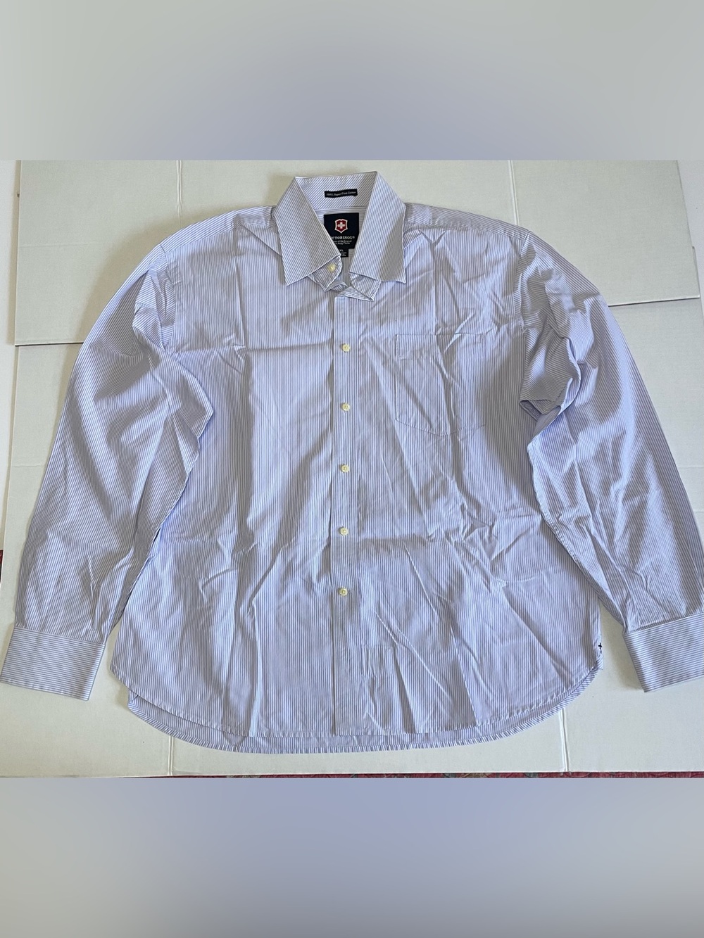 Victorinox Blue Plaid Men’s Long Sleeve Button Up Shirt - Pre Owned - Size XL